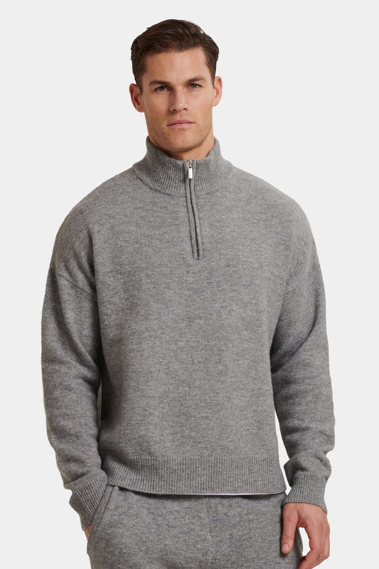 Savona Men's Wool Blend Quarter Zip Jumper – view 1