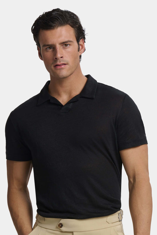 Classic Linen Slim Polo by SATRI & CO. – product view 2