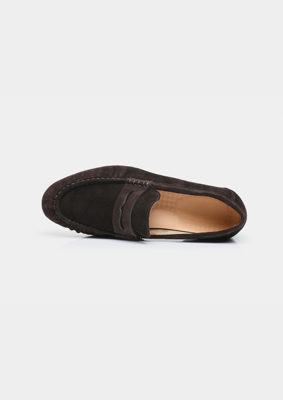 Men's Suede Penny Loafers in Coffee – view 6