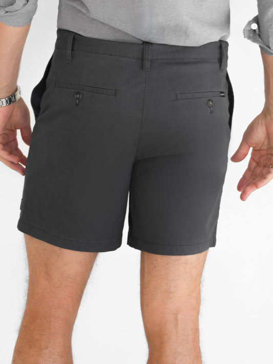 Men's Stretch Chino Shorts in Graphite – view 2