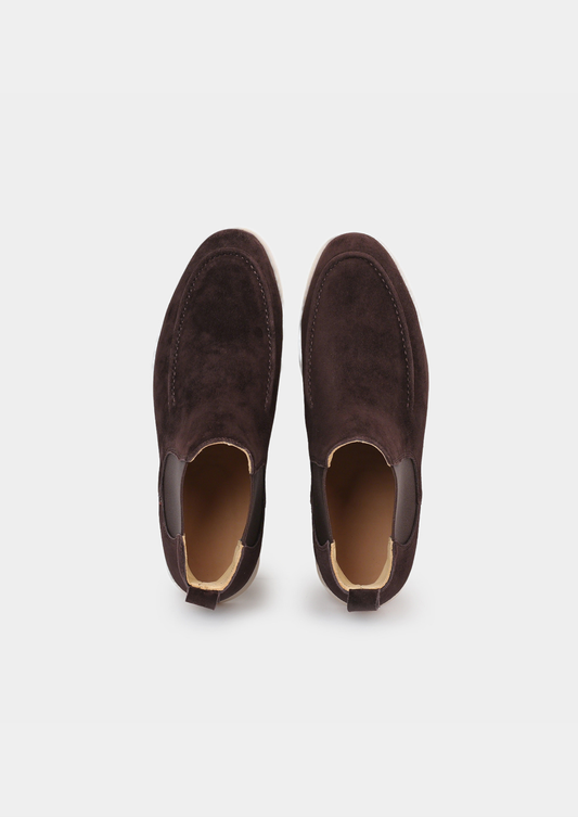 Coffee Suede Chelsea Boot by SATRI & CO. – product view 2
