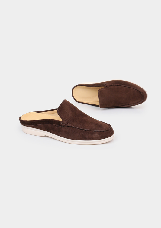 Marina Men's Warm-Weather Slip-On Loafers for Holidays Abroad in Coffee – view 2