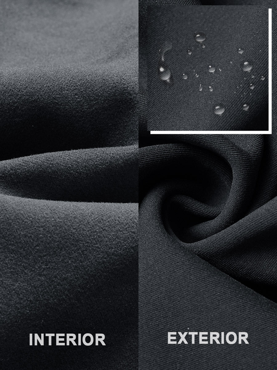 Men's Water-Resistant Fleece-Lined Winter Trousers – Soft Brushed Lining, Stretch Fabric | Black, Navy, Saxony Blue, Dark Grey