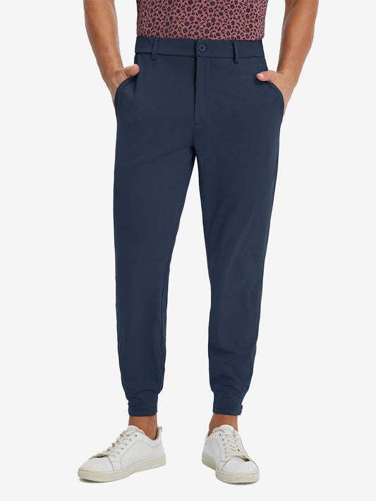 Men's Lightweight Stretch Ankle-Zip Sweatpants – 4 Pockets, Moisture-Wicking Slim Fit