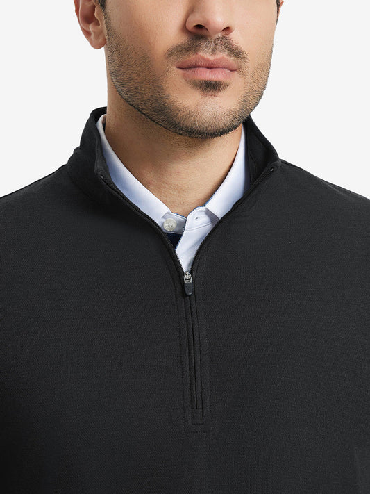 Men's Jacquard Quarter Zip Pullover – view 2