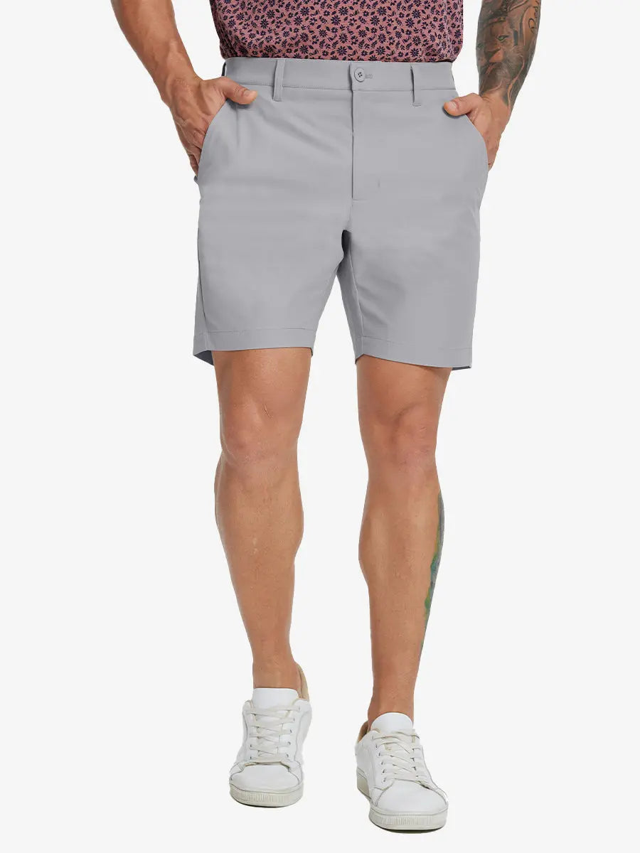 Men's Water-Resistant 8 Pocket Shorts – Quick-Drying Stretch Fabric, Breathable Outdoor Design, 7 Inch Inseam