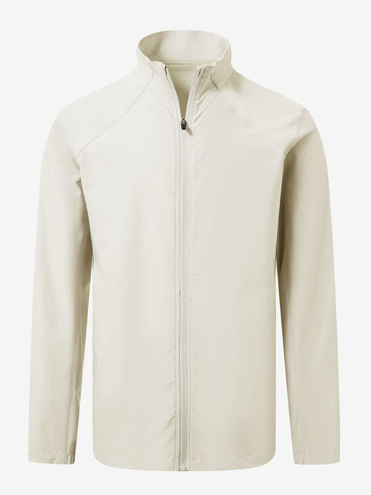 Men's Lightweight Water-Resistant Outerwear Jacket – Wind-Resistant, 4-Way Stretch, Moisture-Wicking Fabric