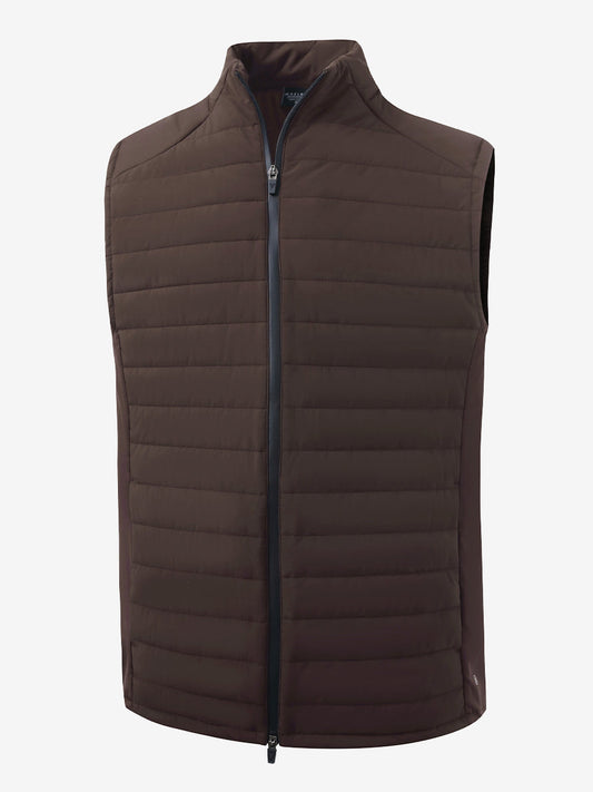 Men's Water-Resistant Puffer Gilet – Lightweight Four-Way Stretch, Mock Neck, Warm Lined Full Zip