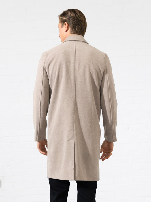 Knightsbridge Tailored Coat - Beige by SATRI & CO. – product view 2