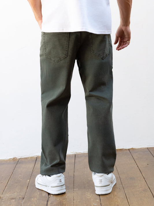 Vol.15 Loose Fitting Jeans - Khaki by SATRI & CO. – product view 2