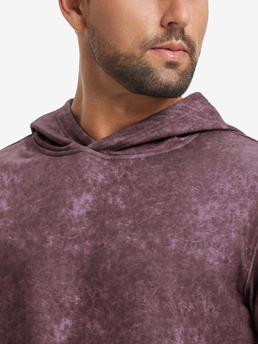 Men's Printed Pullover Hoodie – Soft Breathable Fabric, Kangaroo Pocket, Regular Fit for Autumn and Winter