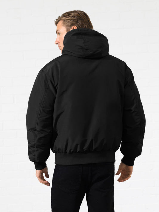Layton Hooded Jacket - Black by SATRI & CO. – product view 2