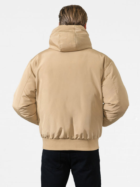 Layton Hooded Jacket - Tan by SATRI & CO. – product view 2