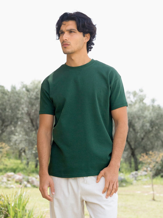 Conrad Relaxed Anchor T-Shirt - Forest Green by SATRI & CO. – product view 2
