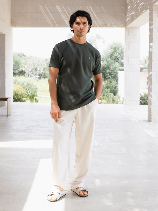 Conrad Relaxed Anchor T-Shirt - Pine Green by SATRI & CO. – product view 2