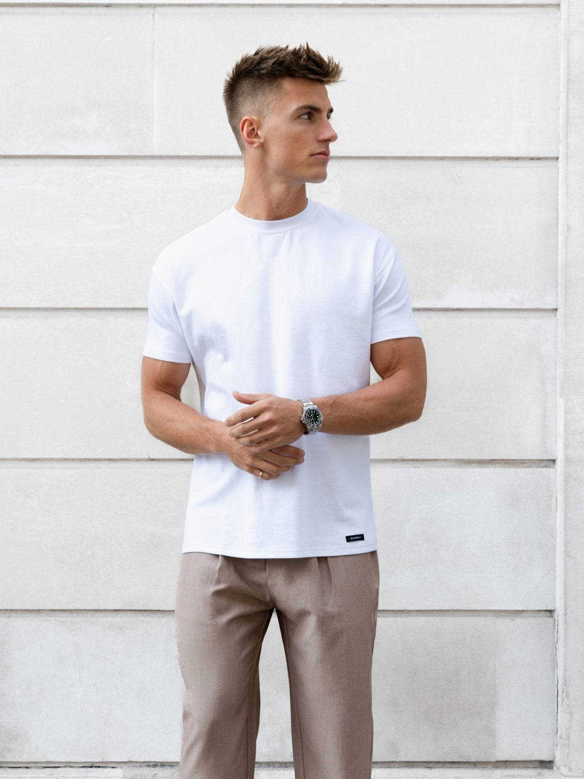 Anston Stretch Chinos - Light Brown by SATRI & CO. – product view 5