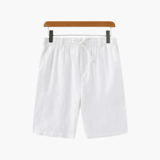 Como Men's Linen Shorts – Adjustable Drawstring Waist, Relaxed Tailored Fit, Breathable Warm-Weather Linen