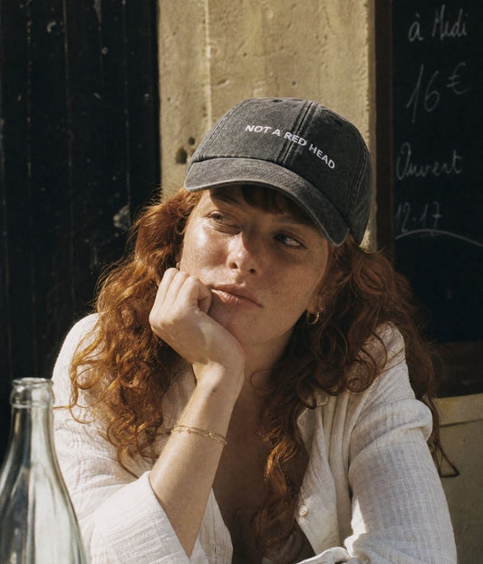 Not a Red Head Men's Embroidered Washed Cotton Baseball Cap – view 2