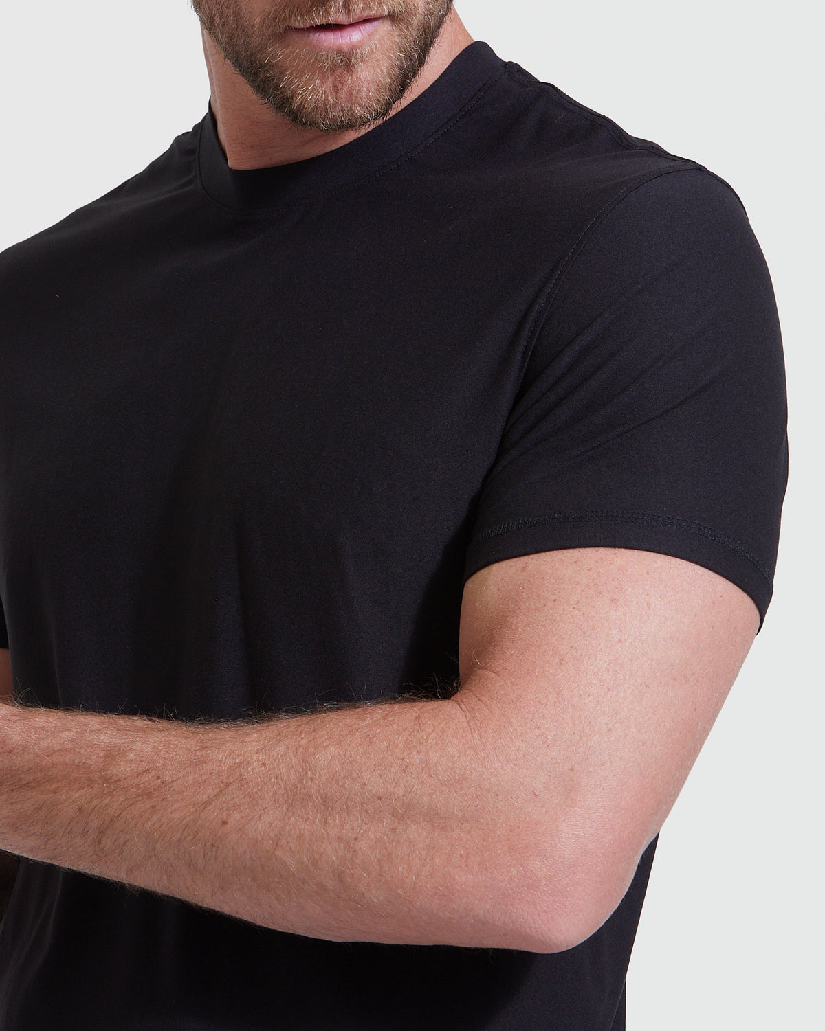 Men's Tall Active Crew T-Shirt 3-Pack in Black – view 5