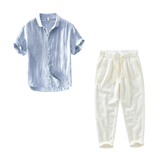 São Bento Linen Shirt & Trousers Set by SATRI & CO. – product view 2