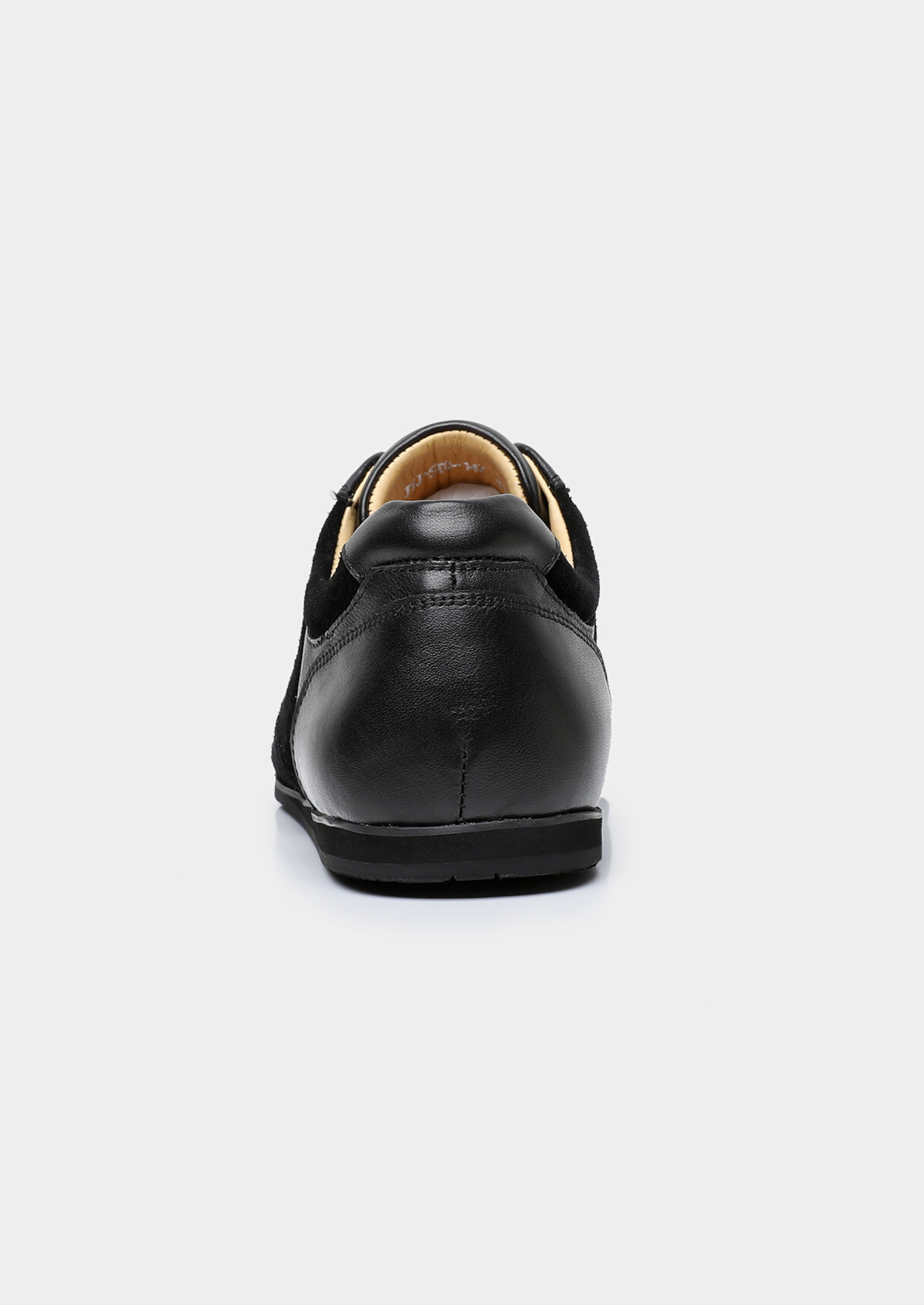 Black Retro Hybrid Suede Leather Runner by SATRI & CO. – product view 7