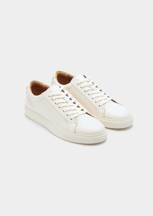 Ivory Essential Leather Trainer by SATRI & CO. – product view 2