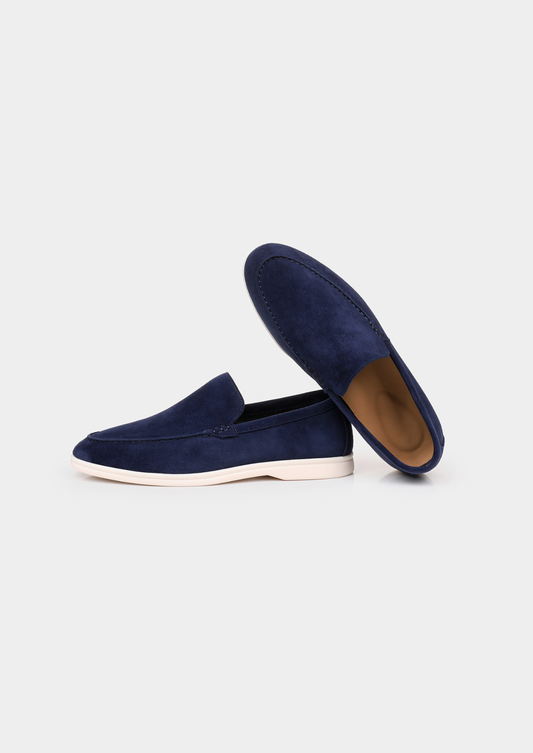 Marina Men's Slip-On Loafers in Navy Blue – view 2