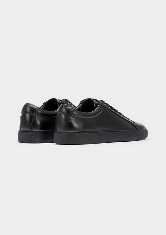 Black Essential Leather Trainer by SATRI & CO. – product view 2