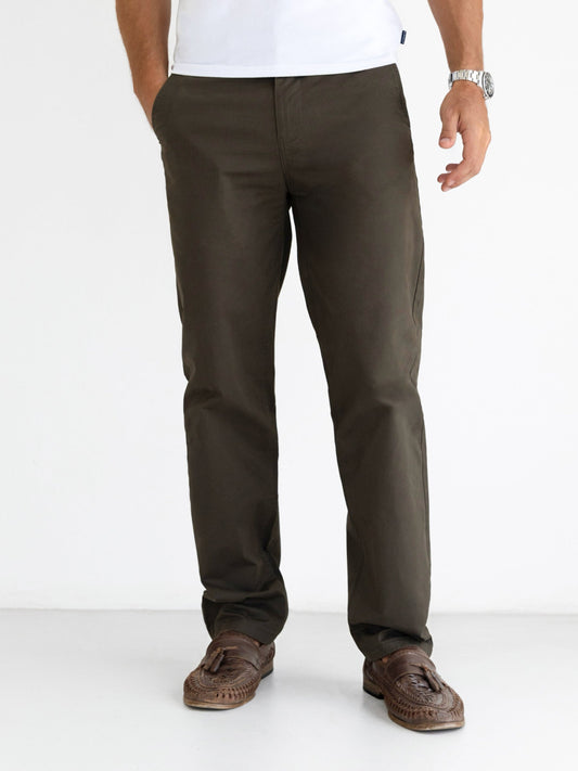 Relaxed Stretch Chinos - Khaki by SATRI & CO. – product view 2