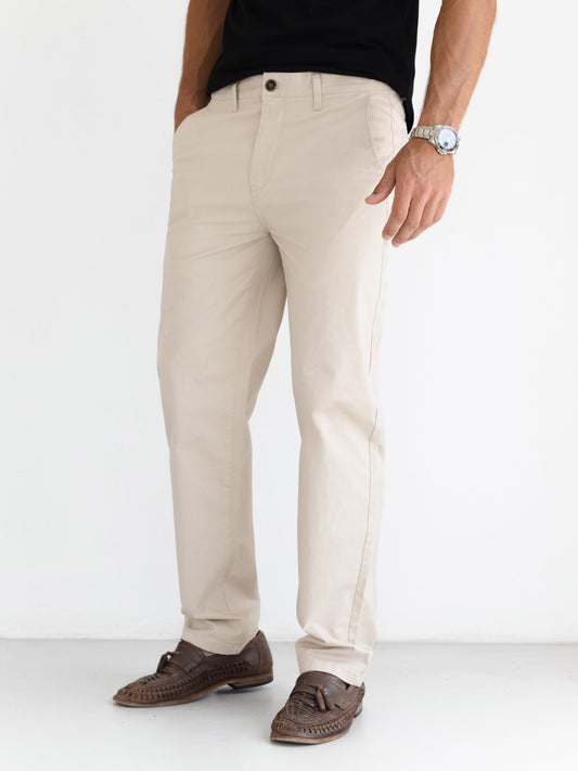Relaxed Stretch Chinos - Tan by SATRI & CO. – product view 2