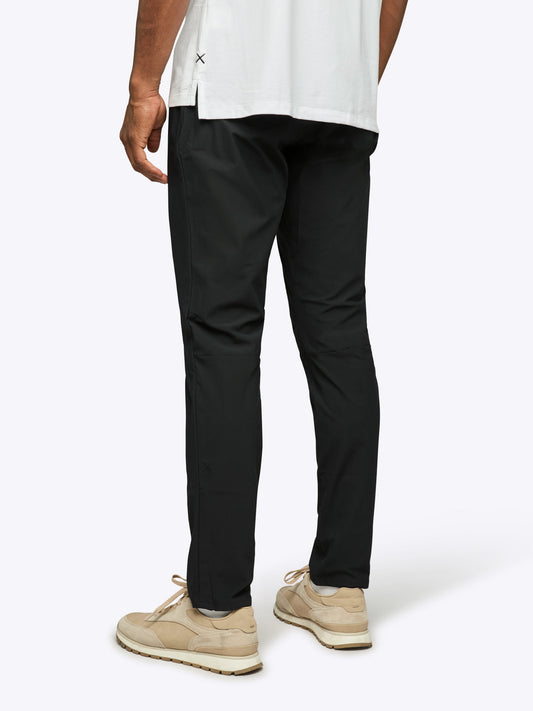 Men's Four-Way Stretch 5-Pocket Trousers – Breathable Performance Knit, Shape Retaining, Slim Fit | Black