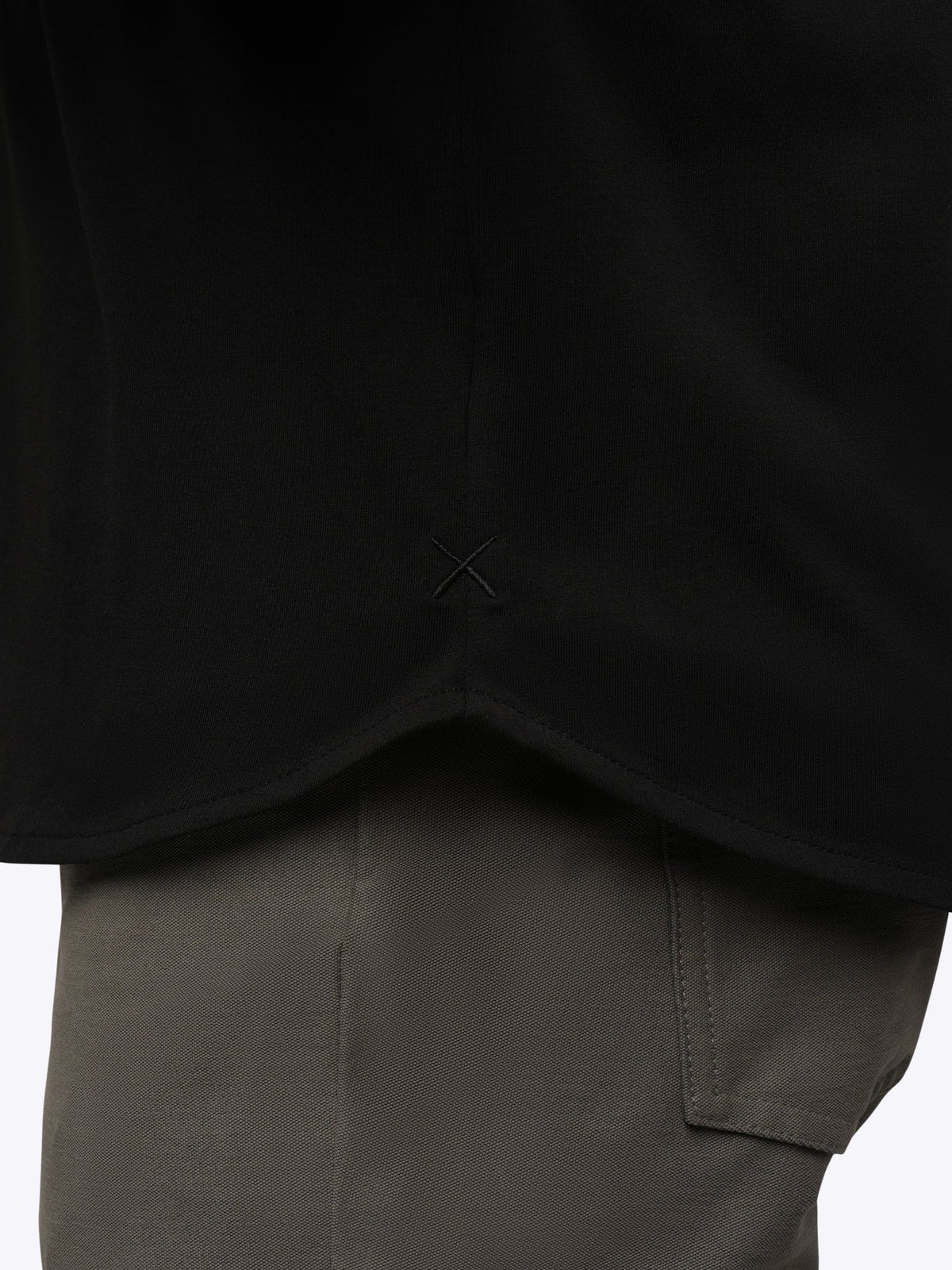 Men's Long Sleeve Stretch Button-Up Shirt in Black – view 6