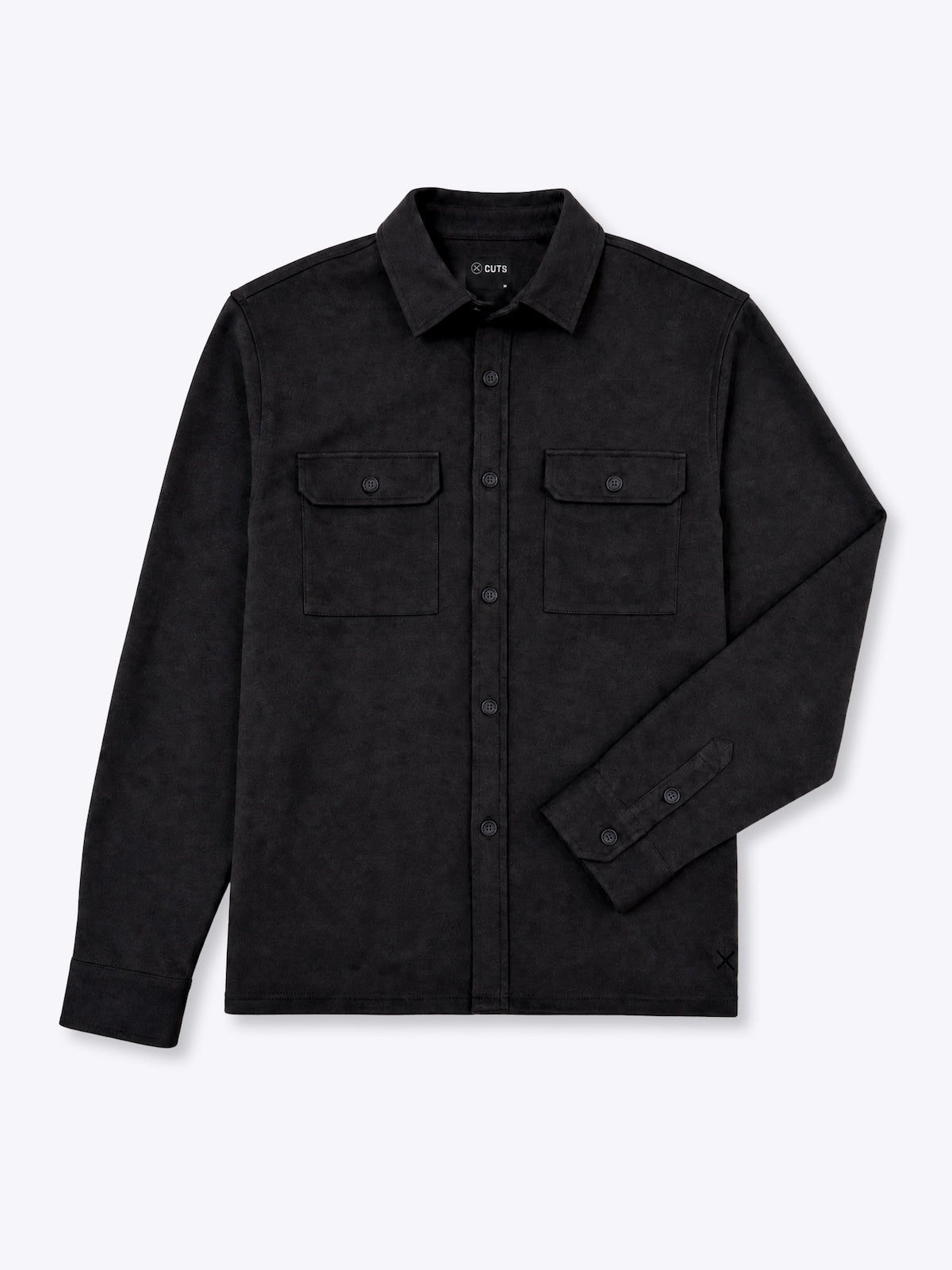 Men's Heavyweight Stretch Overshirt in Black – view 7