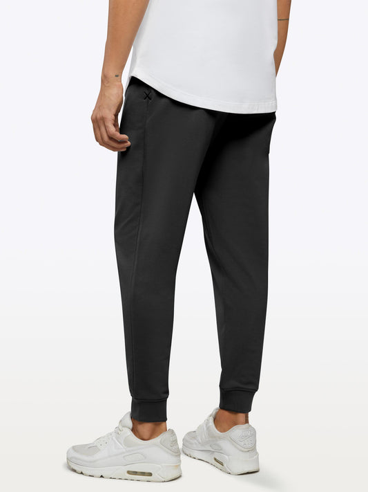 Men's Slim Fit French Terry Joggers in Black – view 2