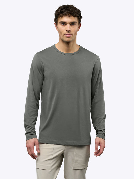 Men's Classic Fit Long Sleeve T-Shirt – Soft, Durable Fabric with Lasting Colour, Extra Room | Castor Grey