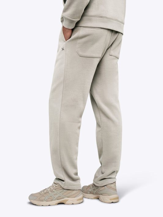 Men's Brushed Fleece Straight-Leg Sweatpants in Parchment – view 2