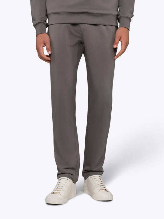 Men's French Terry Straight-Leg Sweatpants in Charcoal – view 2