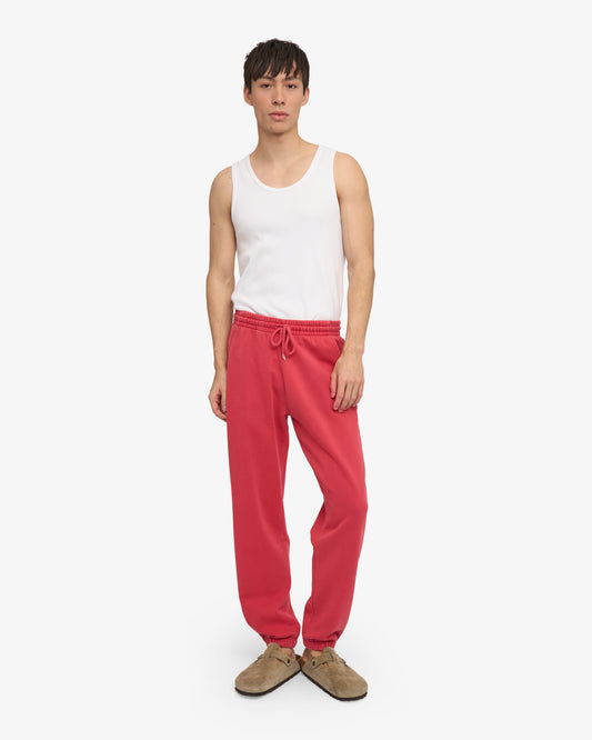 Men's Organic Cotton Sweatpants in Faded Red – view 2