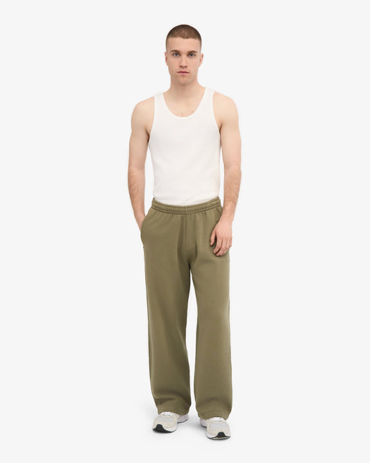Men's Organic Cotton Straight Leg Sweatpants in Dusty Olive – view 2