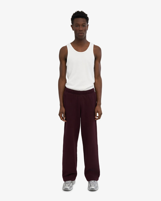 Men's Organic Cotton Straight Leg Sweatpants in Oxblood Red – view 2