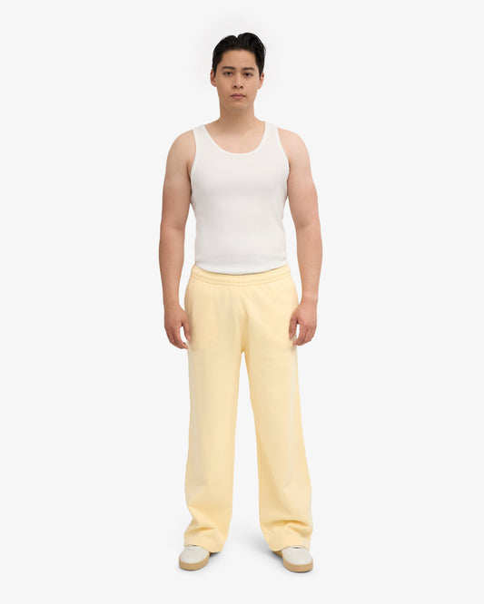 Men's Organic Cotton Straight Leg Sweatpants in Soft Yellow – view 2