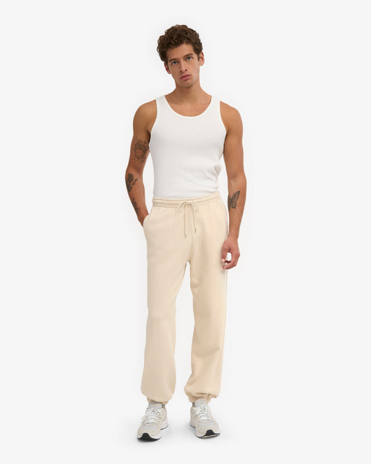 Men's Organic Cotton Relaxed Sweatpants in Ivory White – view 2