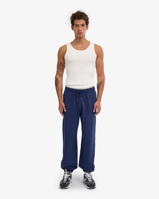 Men's Organic Cotton Relaxed Sweatpants in Marine Blue – view 2