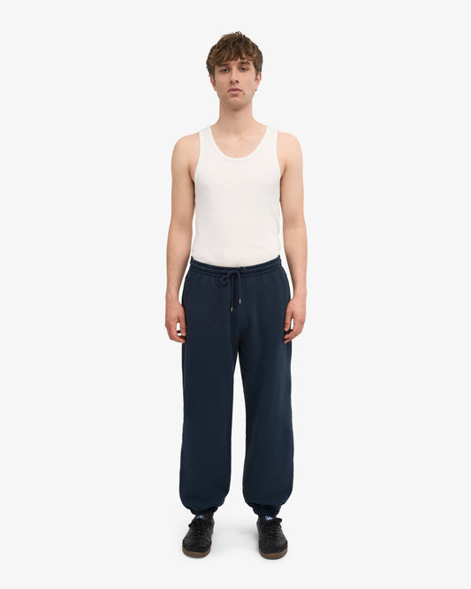 Men's Organic Cotton Relaxed Sweatpants in Navy Blue – view 2