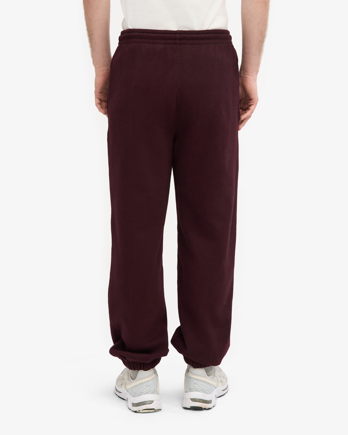 Men's Organic Cotton Oversized Crewneck Sweatsuit in Oxblood Red – view 8