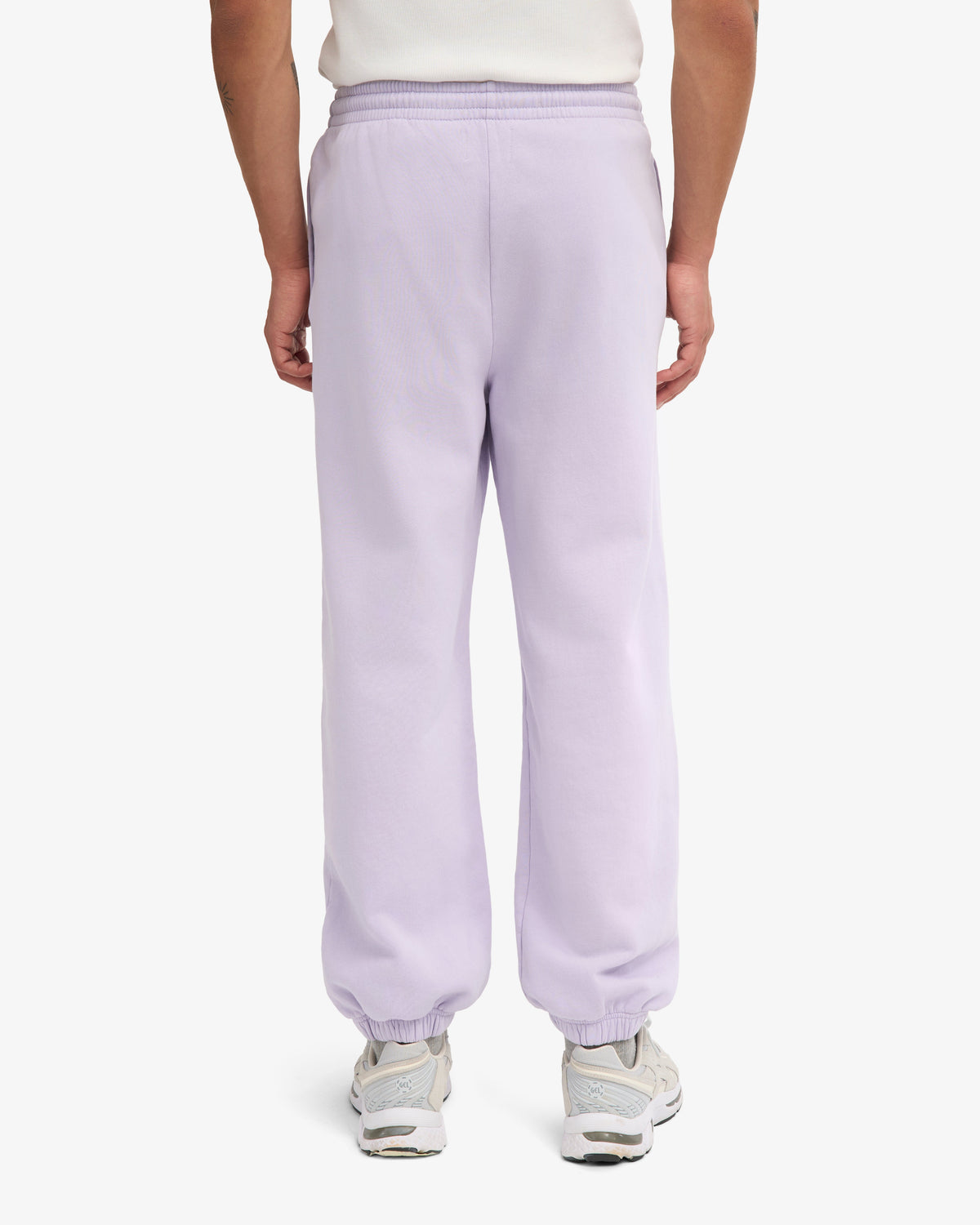 Men's Organic Cotton Relaxed Sweatpants in Soft Lavender – view 5