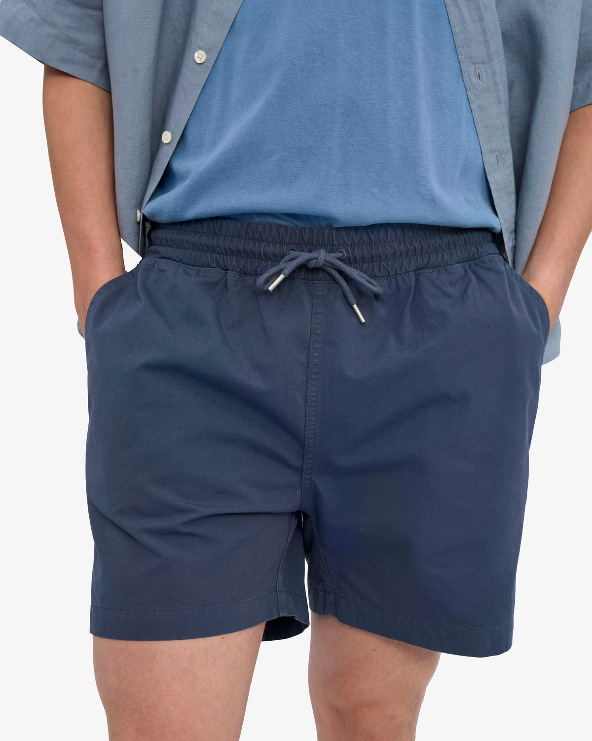 Men's Organic Cotton Twill Shorts in Petrol Blue – view 6