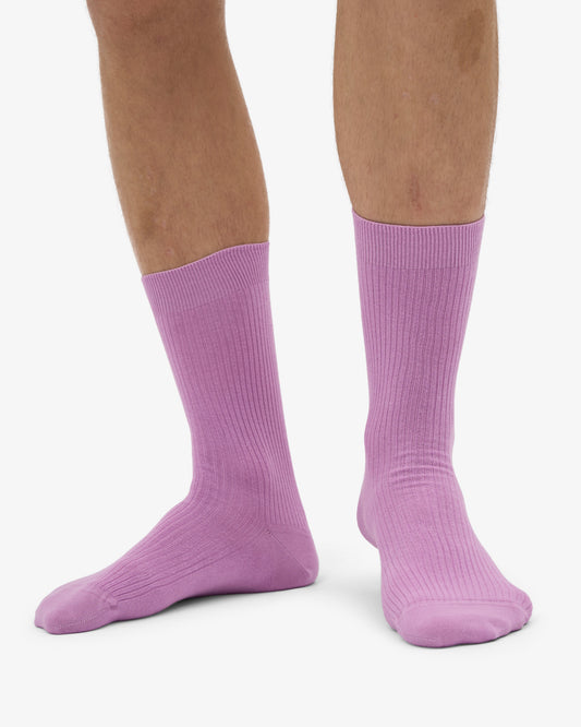 Men's Organic Cotton Crew Socks – Ribbed Tennis-Inspired Design, Cushioned and Breathable | Cherry Blossom