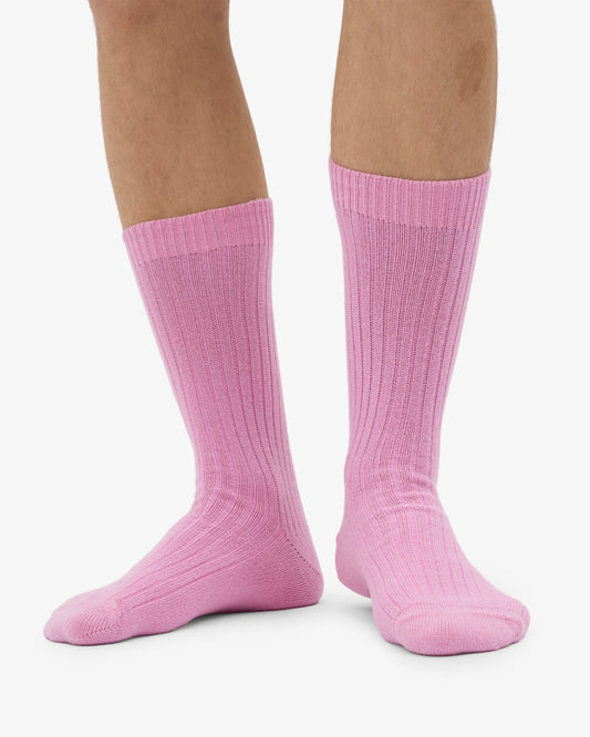 Men's Merino Wool Blend Crew Socks – Breathable Moisture-Wicking Knit, Reinforced Heel and Toe | Cherry Blossom