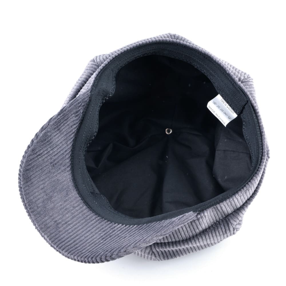 Chamberlain Men's Corduroy Newsboy Cap – 100% Cotton Corduroy, Short Peak, One Size for 55–58 cm